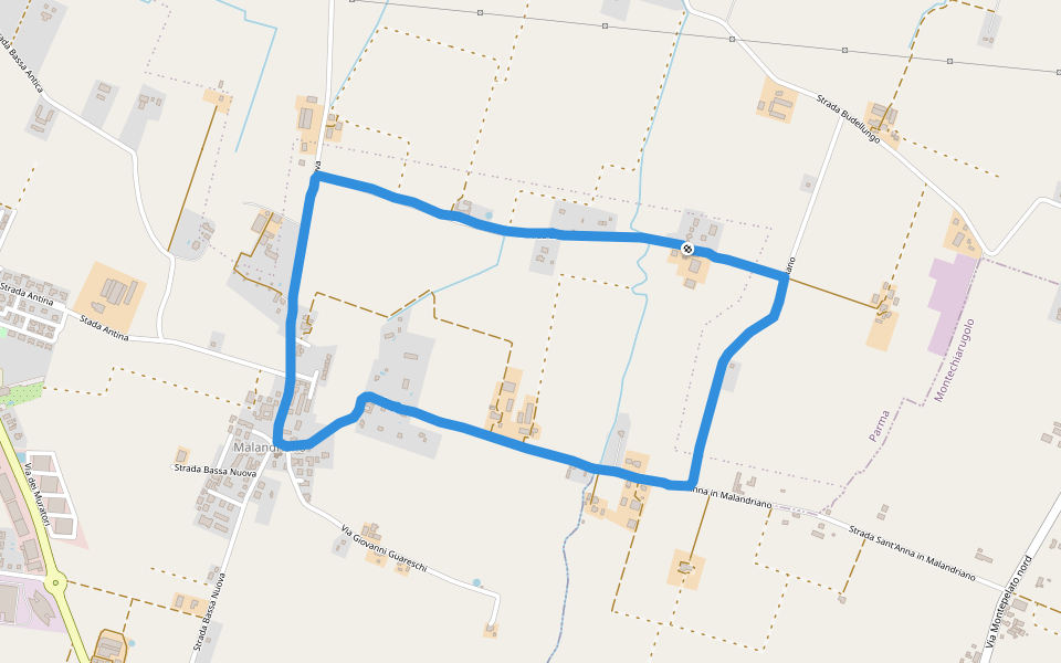 Malandriano walking route map in Malandriano