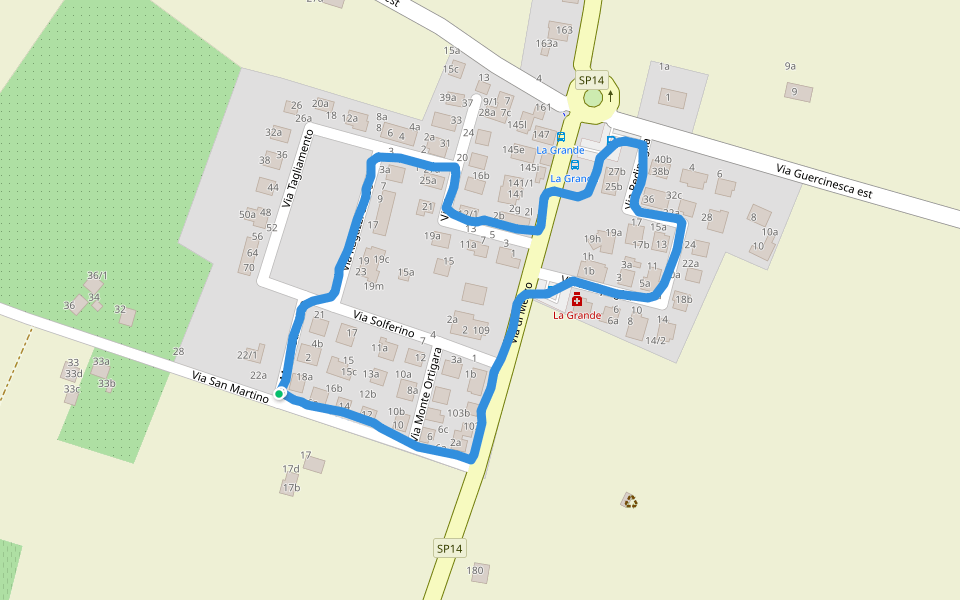 Rotatoria La Grande walking route map in La Grande