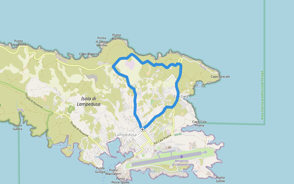 Resort Costa house walking route map in Terranova