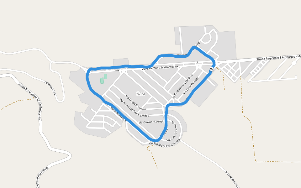 Sasi walking route map in Sasi