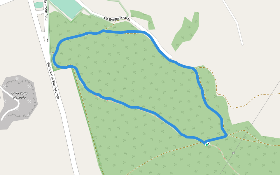SIC ITA070021 'Bosco di S.Maria La Stella' walking route map in Santa Maria La Stella