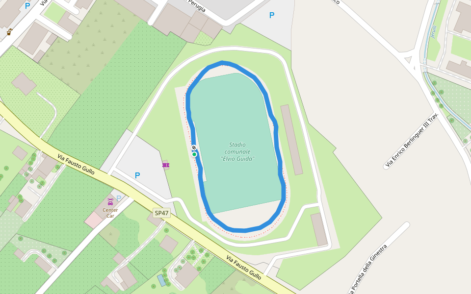 Stadio comunale "Elvio Guida" walking route map in Polistena