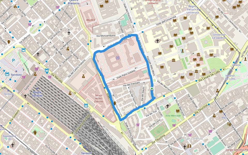 Sapienza University Of Rome In Lazio Walking Map