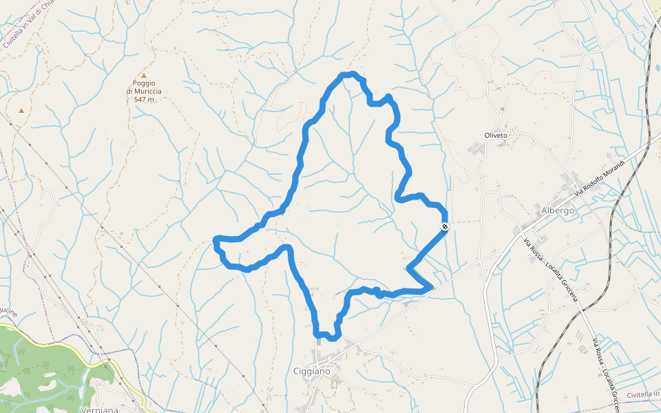 Ciggiano Walking And Running Trail Civitella in Val di Chiana, Province of Arezzo, Italy Pacer