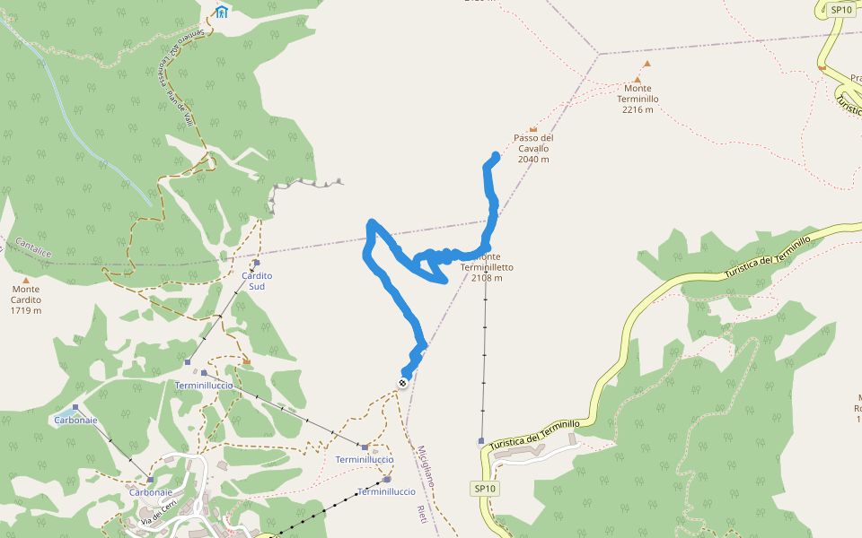 Sentiero 401: Campoforogna - M.te Terminillo - Rifugio "A. Sebastiani"
