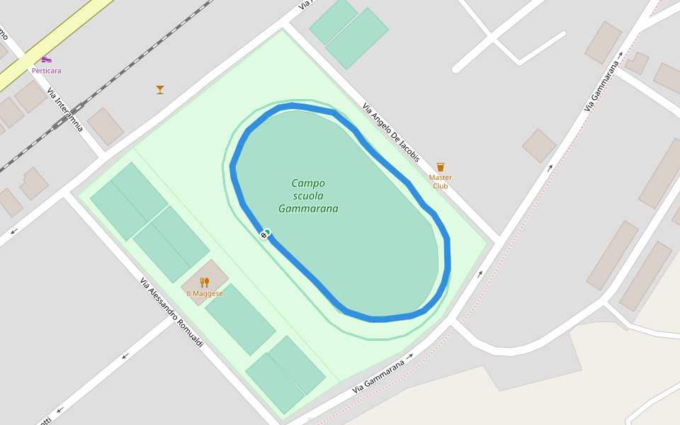 Campo scuola Gammarana walking route map in Teramo