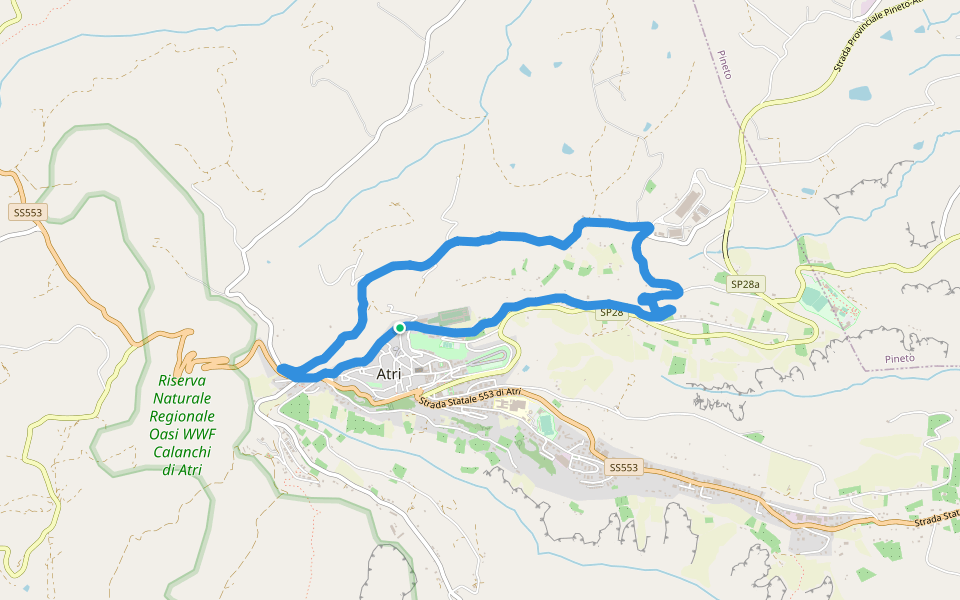 Museo Etnografico walking route map in Atri