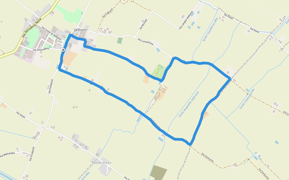 Parco Benni walking route map in Vedrana