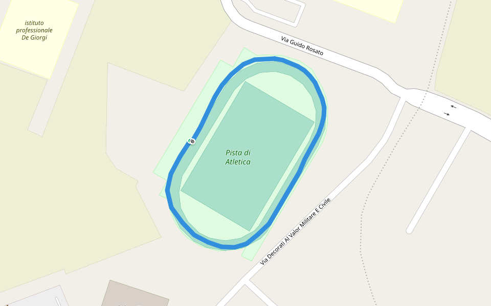 Pista di Atletica walking route map in Lanciano