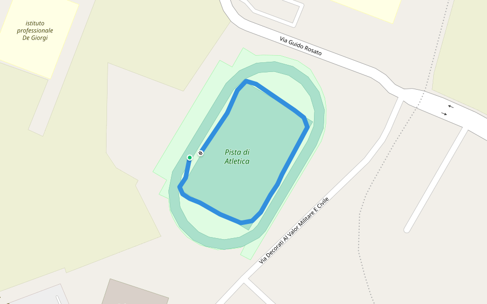 Pista di Atletica walking route map in Lanciano