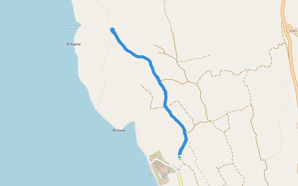SV.Salvadur walking route map in Cres