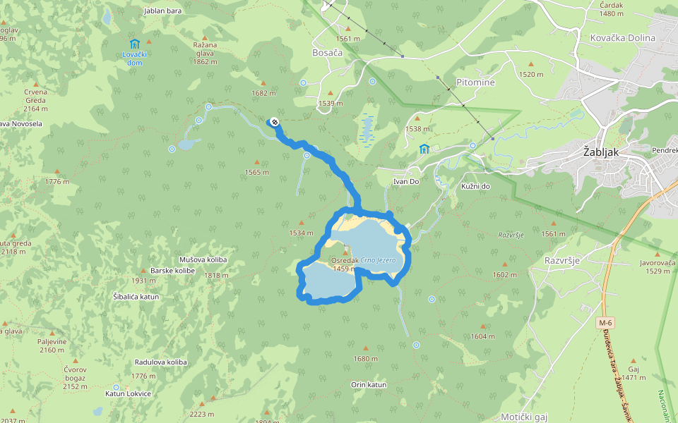 Osredak walking route map in Virak