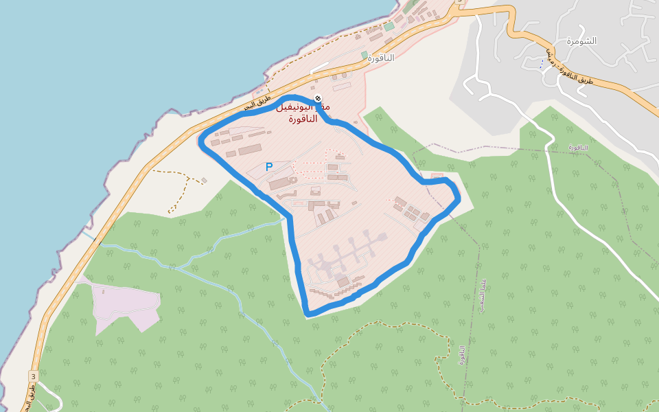 الناقورة walking route map in Tyre