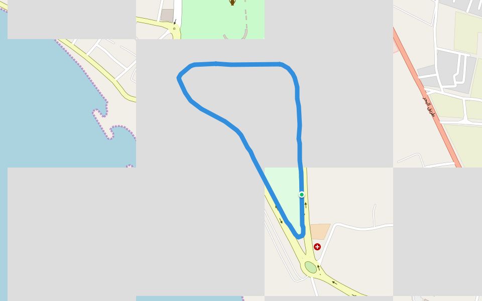 آثار رومانية walking route map in Tyre