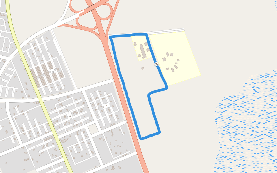 الكلية التقنية للذكور في القريات  walking route map in Al Qurayyat