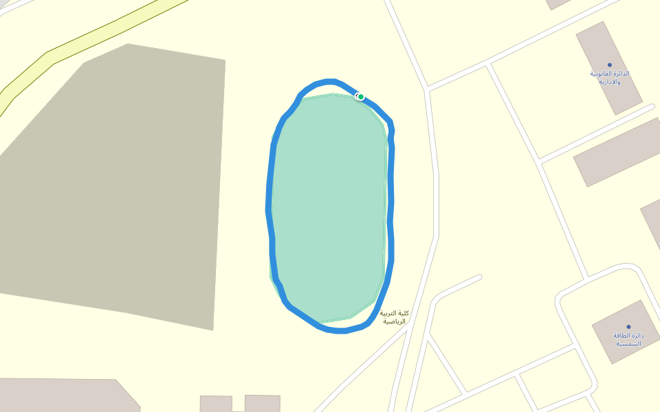 جامعة بغداد walking route map in Baghdad