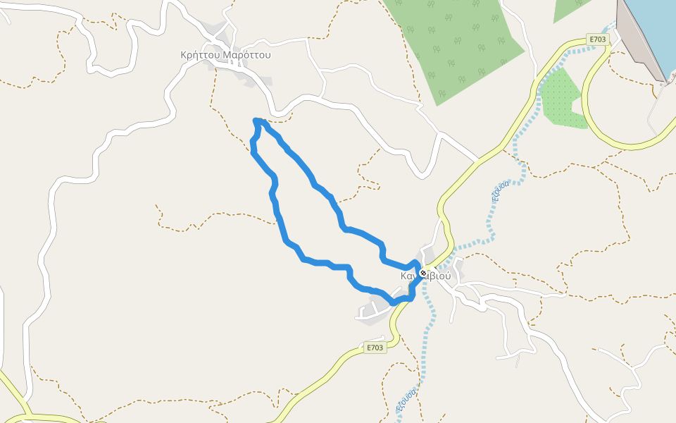 Κανναβιού walking route map in Kannaviou