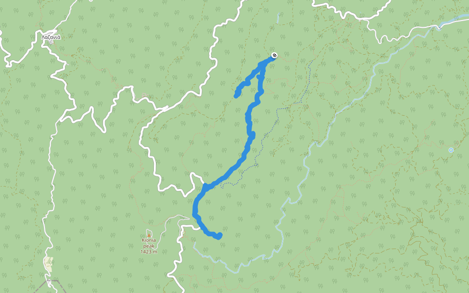 Kakokefalos - Mantra tou Kampiou, Nature Trail walking route map in Lazanias