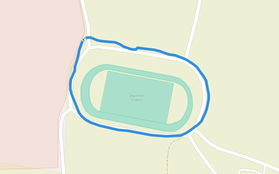 Εθνικό Πάρκο Κορώνειας-Βόλβης walking route map in Lagkadas