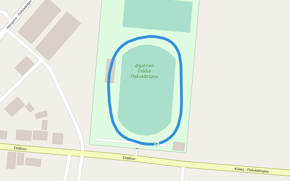 Δημοτικό Στάδιο Πολυκάστρου walking route map in Polikastro