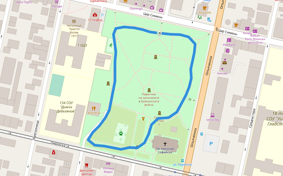 St. Nicholas Park Walking and Running - Sofia, Bulgaria | Pacer