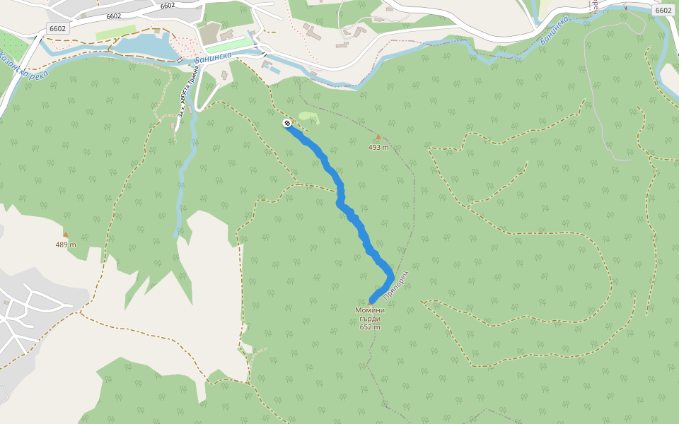 Момини гърди walking route map in Sulitsa