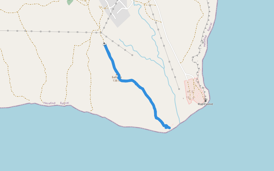Бабакя walking route map in Emona