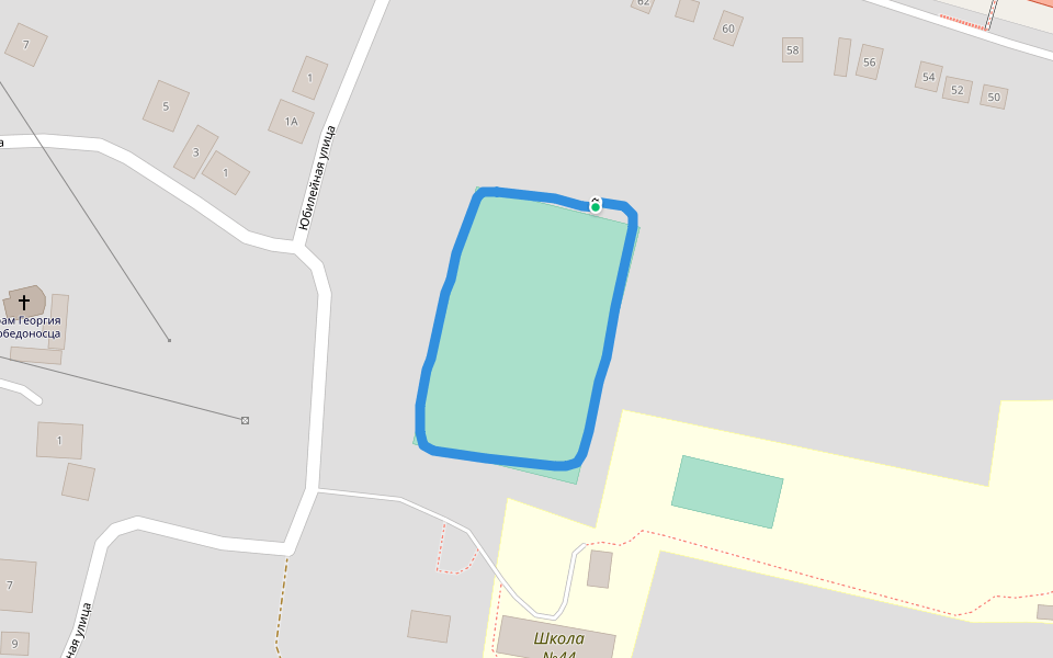 Школа №44 walking route map in Novoukrainskii