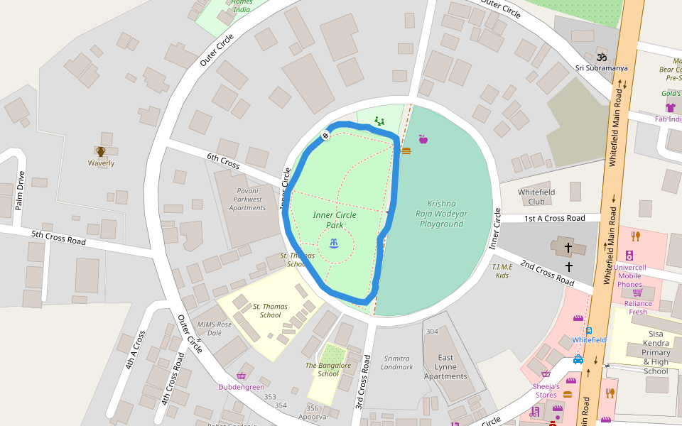 Inner Circle Park Trilha Da Caminhada Whitefield Bangalore ndia 