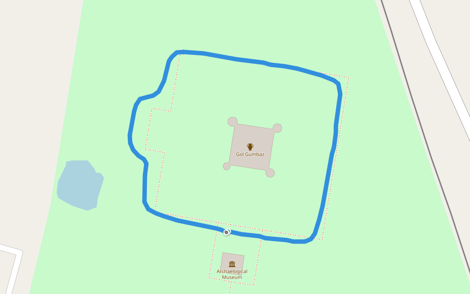 Archaelogical Museum walking route map in Vijayapura