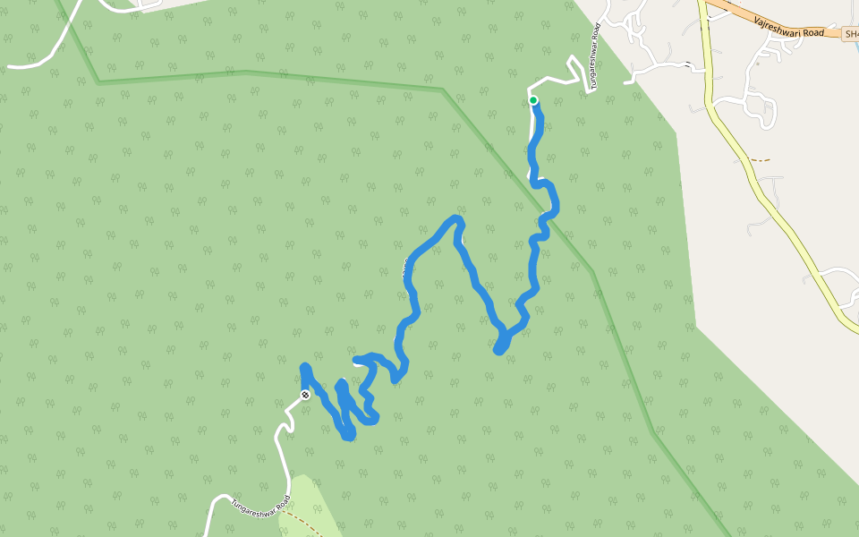 Tungareshwar Road sadanand maharaj math walking route map in Majivali