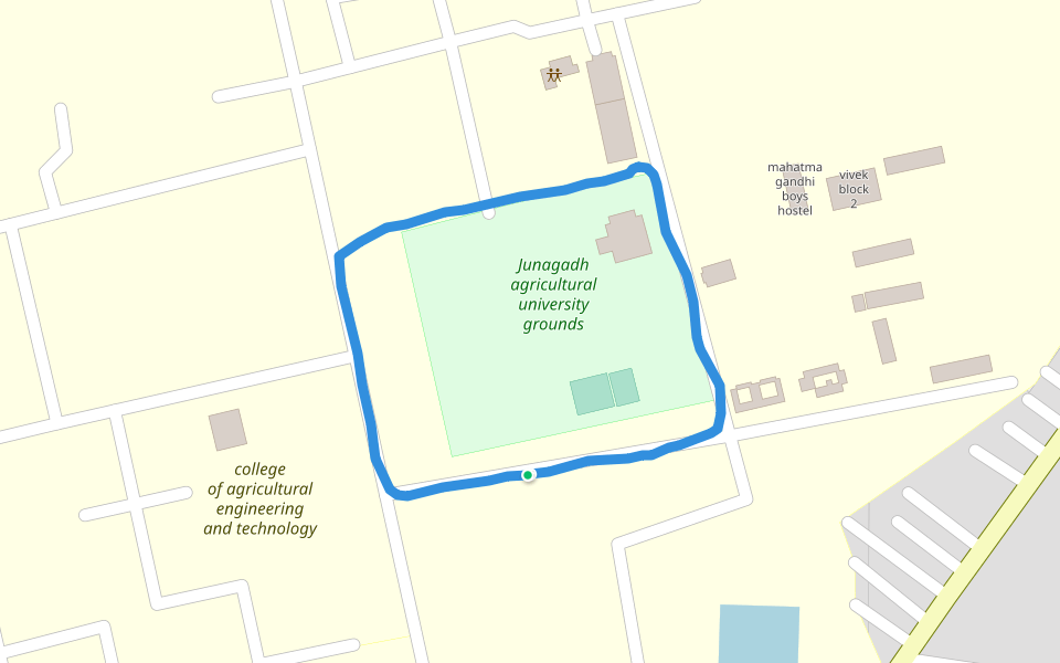 college of agricultural engineering and technology walking route map in Junagadh