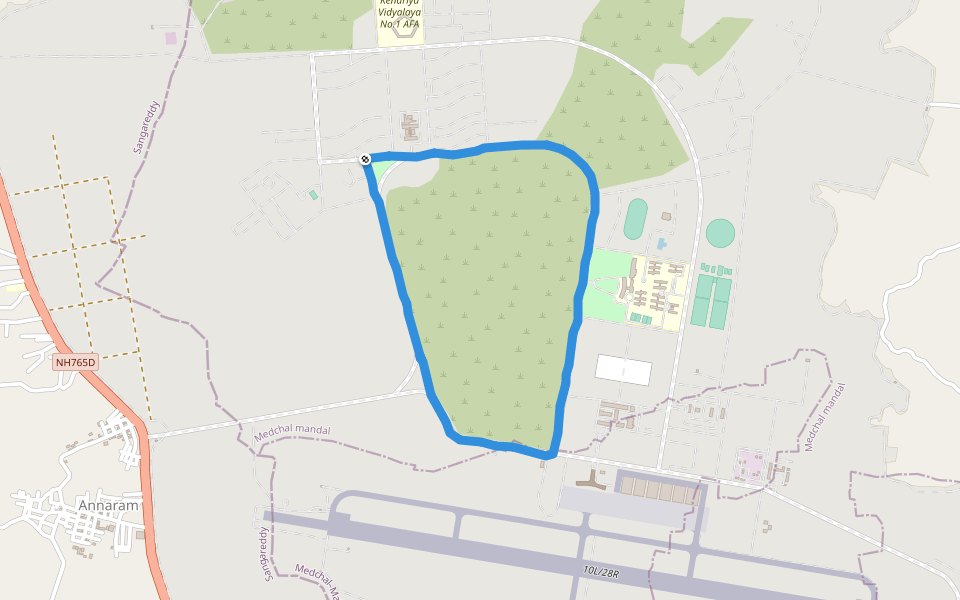 AFA Museum walking route map in Dundigal