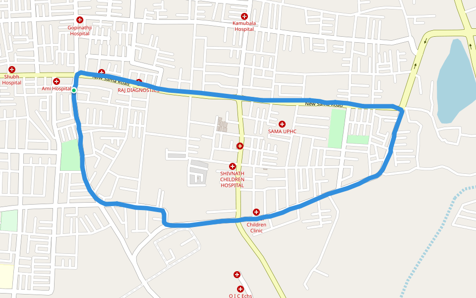 Dr. Headgaver Garden walking route map in Vadodara