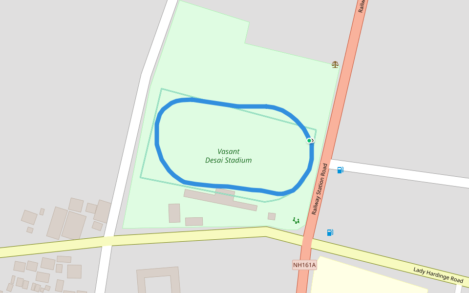 Vasant Desai Stadium walking route map in Akola