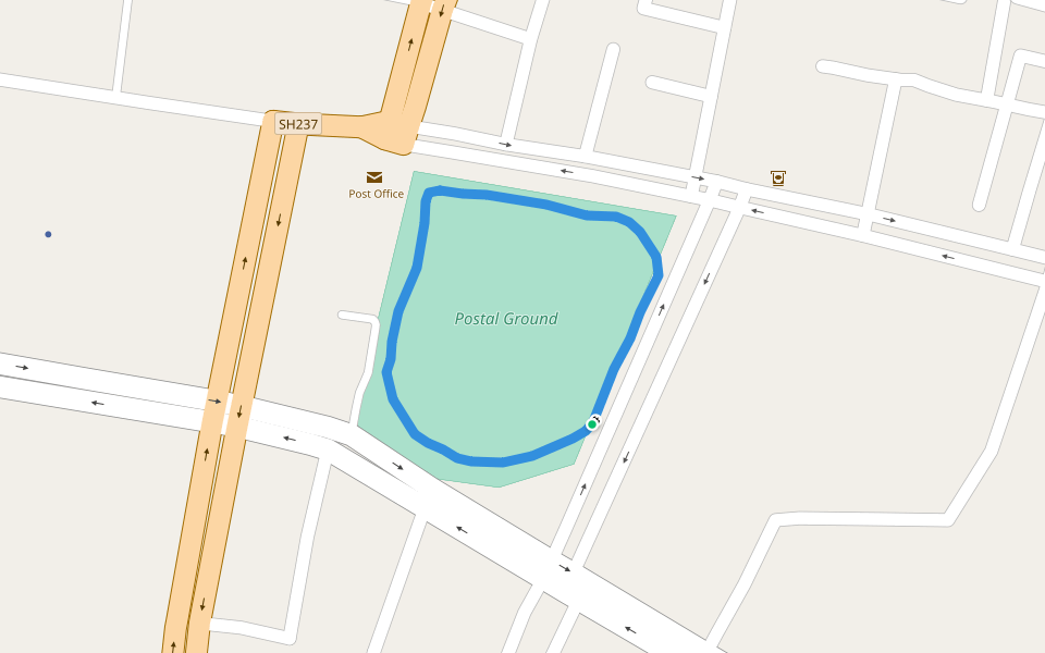 Postal Ground walking route map in Yavatmal