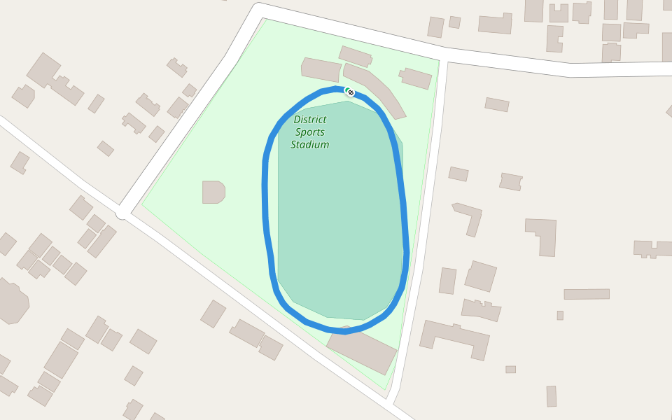 District Sports Stadium walking route map in Chandrapur