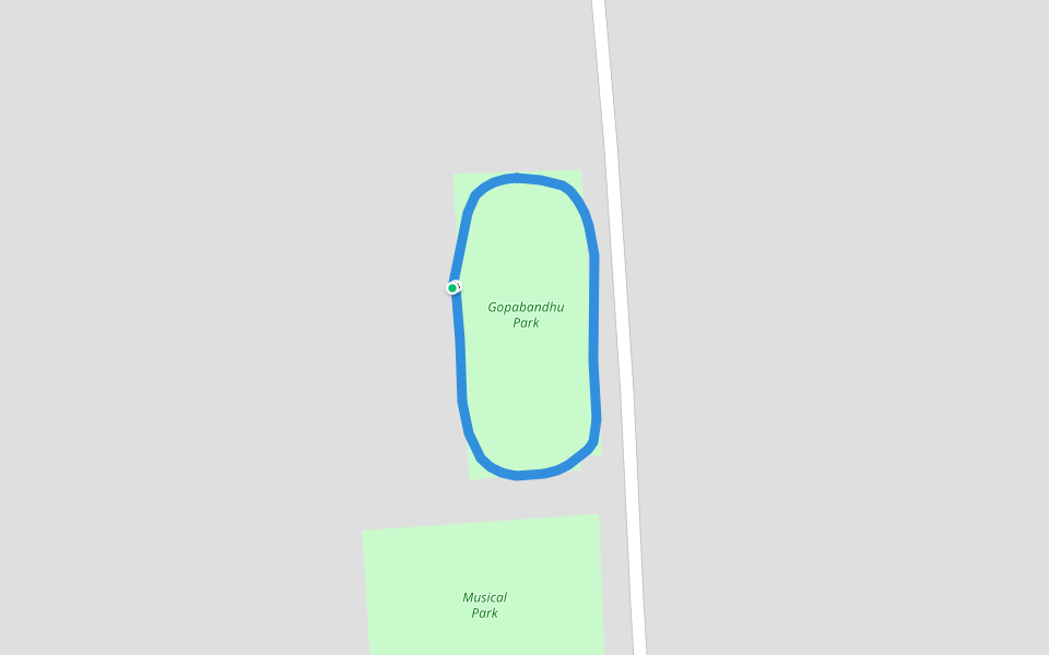 Gopabandhu Park walking route map in Angul