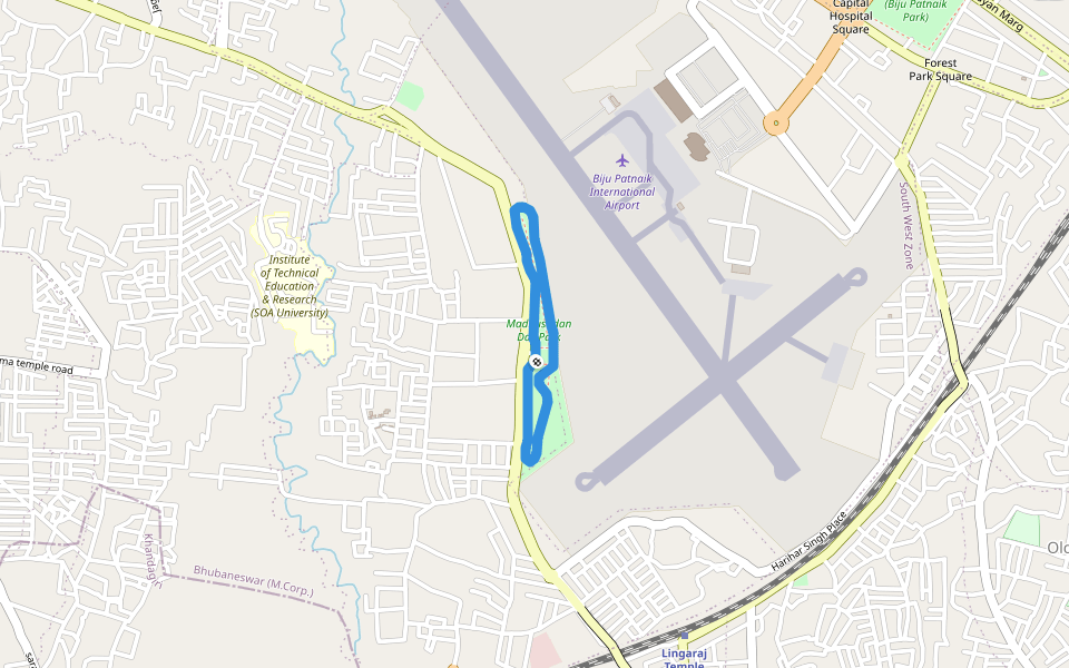 Running Track walking route map in Bhubaneswar