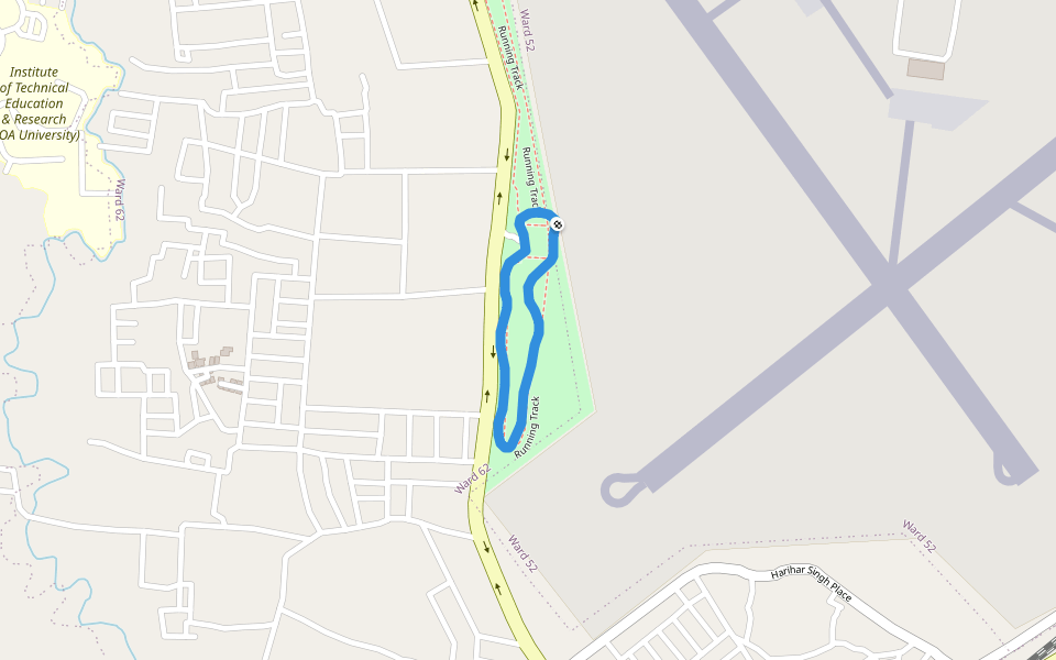 Running Track walking route map in Bhubaneswar