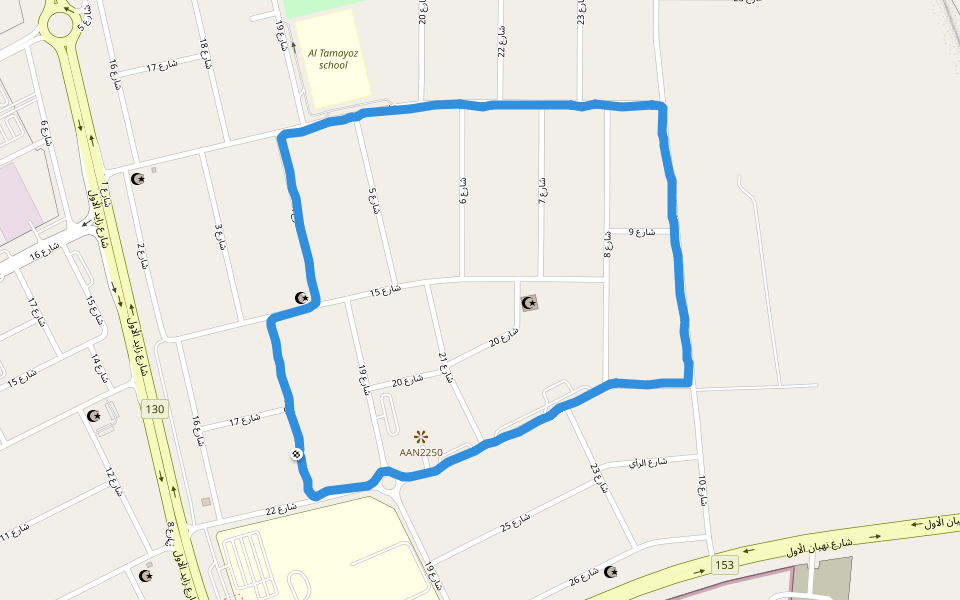 Al Ain Womens College walking route map in Al Ain