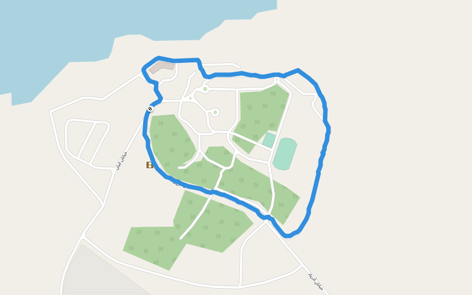ورزشگاه جزیره سیری walking route map in Siri