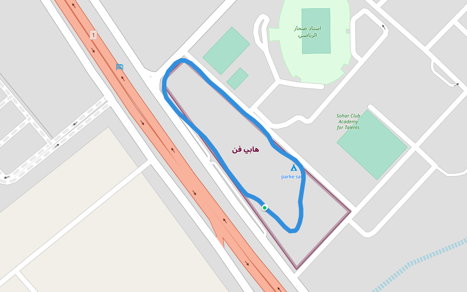 هابي فن walking route map in Sohar