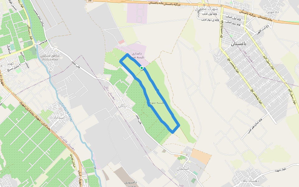 طلیسه نمونه walking route map in Balaban