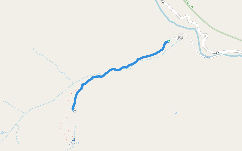 Egol walking route map in Igol