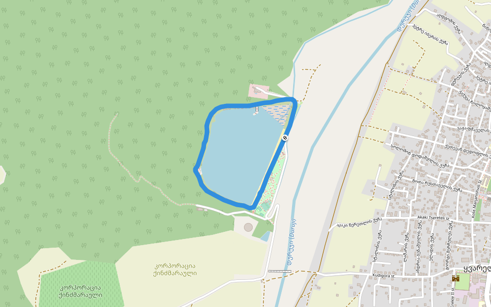 ილიას ტბა walking route map in Kvareli