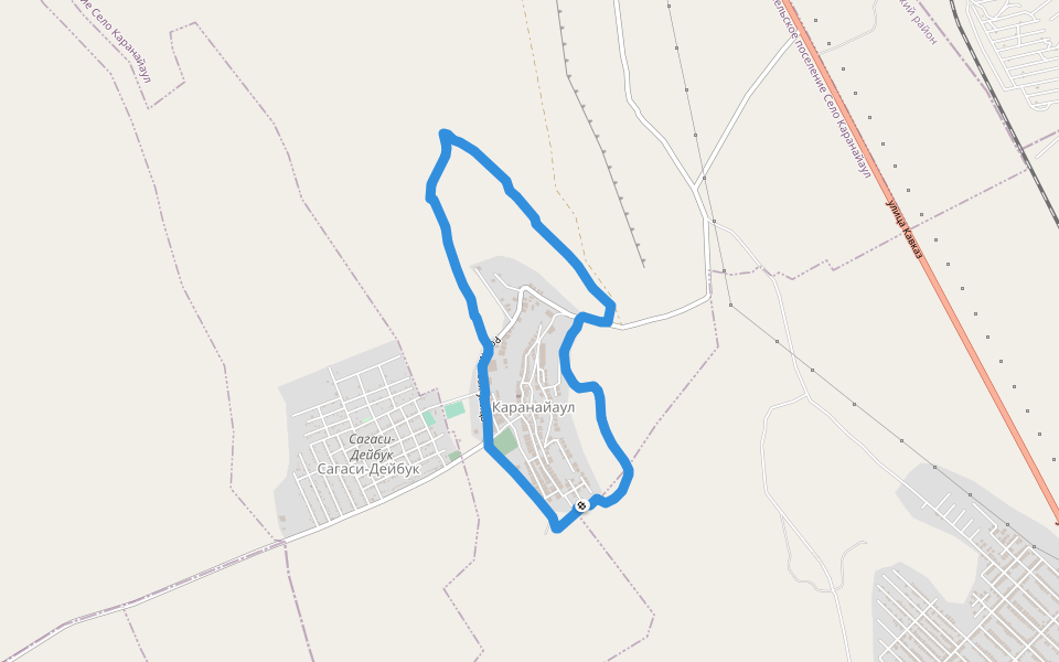Каранайаул walking route map in Karanai Aul