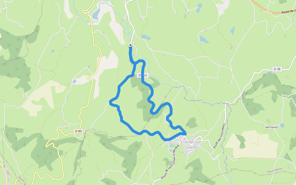 Impasse du Petit Bois walking route map in Saint-Symphorien-de-Lay