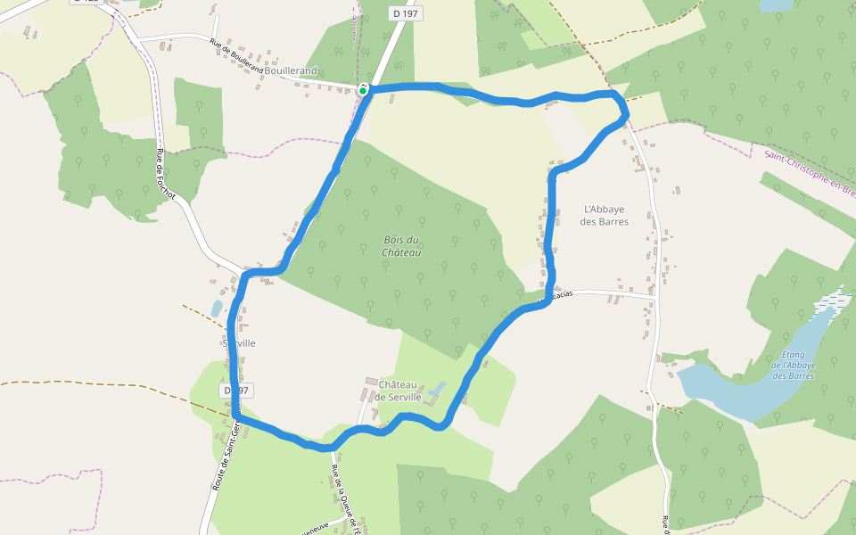 Bois du Château walking route map in L'Abergement-Sainte-Colombe