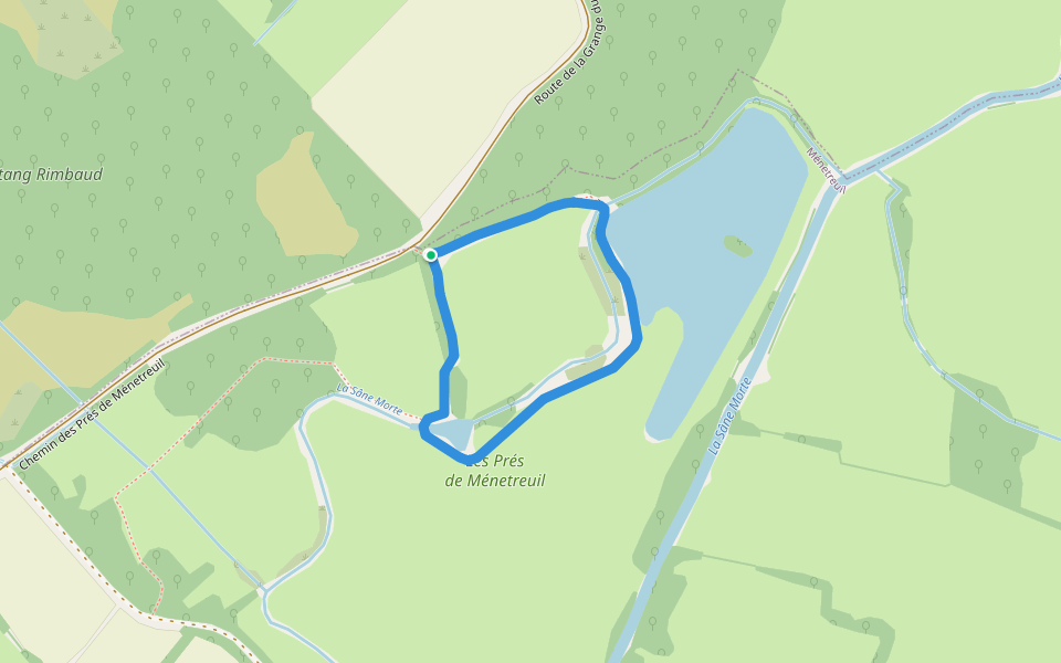 La Ripe Berthelier walking route map in Bantanges